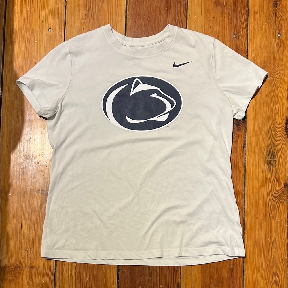 Nike White Penn State Logo Short Sleeve Tee